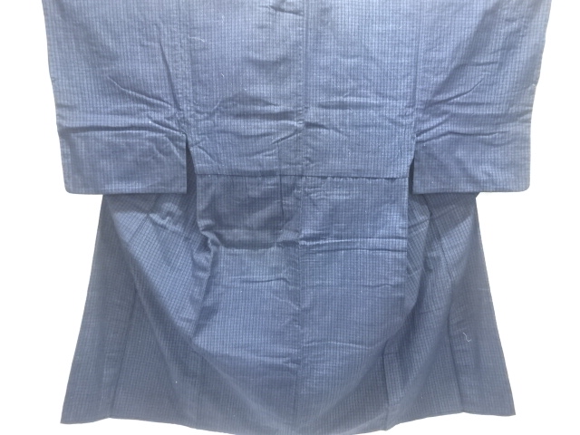 JAPANESE KIMONO / ANTIQUE KIMONO / COTTON / SMALL GRID